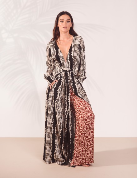 ABITO A PORTAFOGLIO LUNGO FOULARD