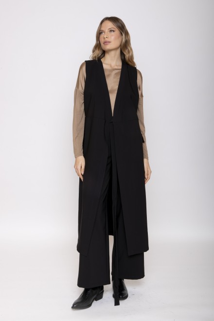 ABITO GILET LUNGO LA NUIT NERO