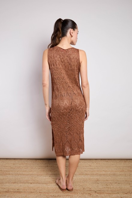 ABITO LUNGO IN MAGLIA MARRON GLACE