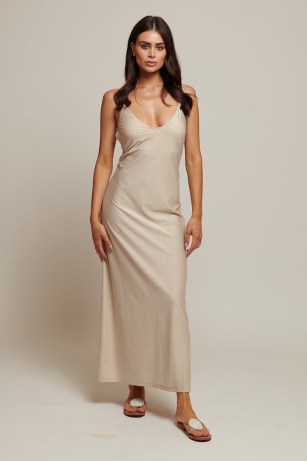 ABITO LUNGO LUREX ORO