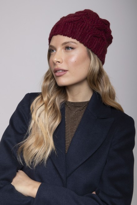 BERRETTO TRECCIA BORDEAUX
