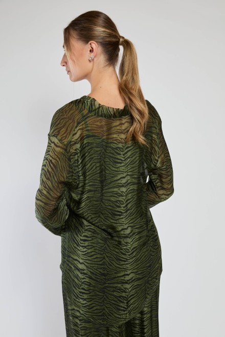 BLUSA ANIMALIER VERDE
