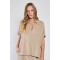 BLUSA LINO CAMMELLO