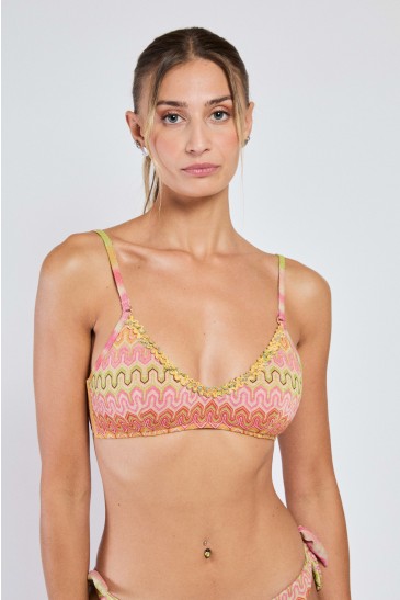 BRASSIERE ARCOIRIS FUXIA-VERDE