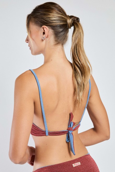 BRASSIERE LUREX DENIM-COCCIO