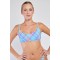 BRASSIERE TOP CHECK ACQUA