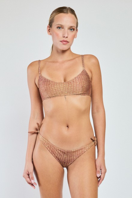 BRASSIERE TOP PITONE NATURALE