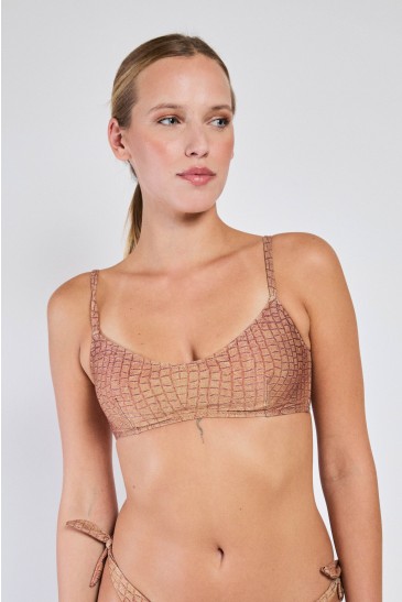 BRASSIERE TOP PITONE NATURALE