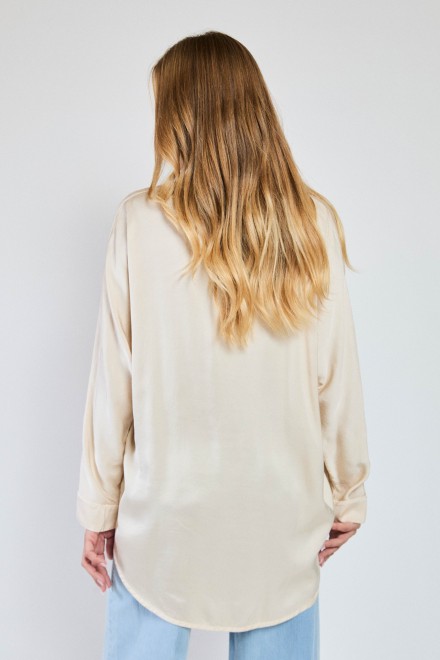 CAMICIA COREANA SATIN VANIGLIA