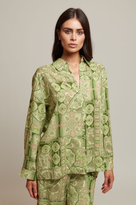 CAMICIA FOULARD VERDE
