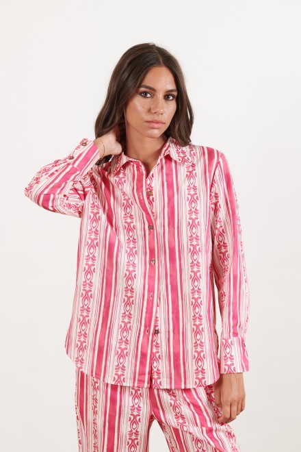 CAMICIA GRECA FUXIA