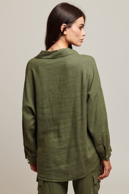CAMICIA LINO VERDE