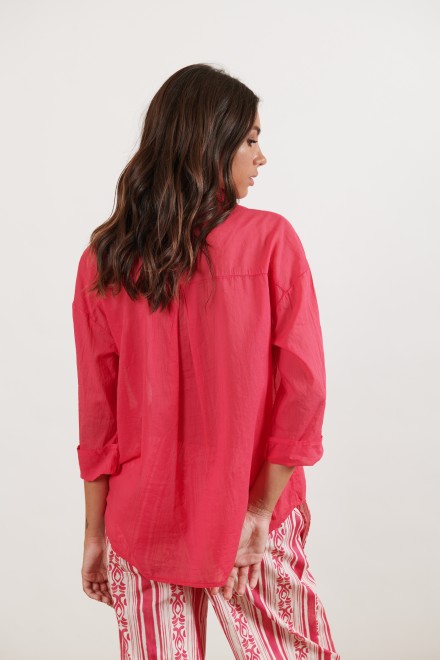 CAMICIA MANICA 3/4 CILIEGIA