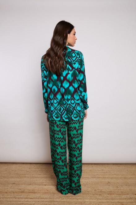 CAMICIA ROMBO VERDE-CELESTE