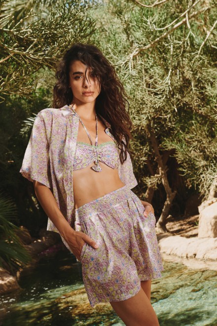 CAMICIA SCATOLINA BON TON VIOLA