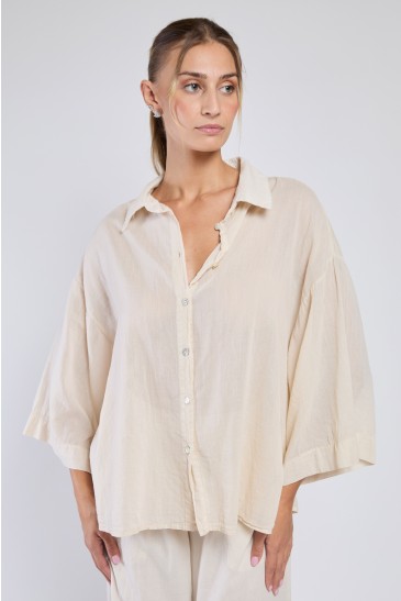 CAMICIA SCATOLINA FUERTEVENTURA AVORIO