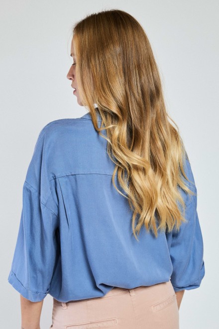 CAMICIA SCATOLINA TENCELL DENIM