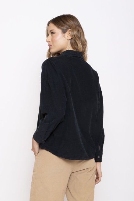 CAMICIA VELOURS NERO