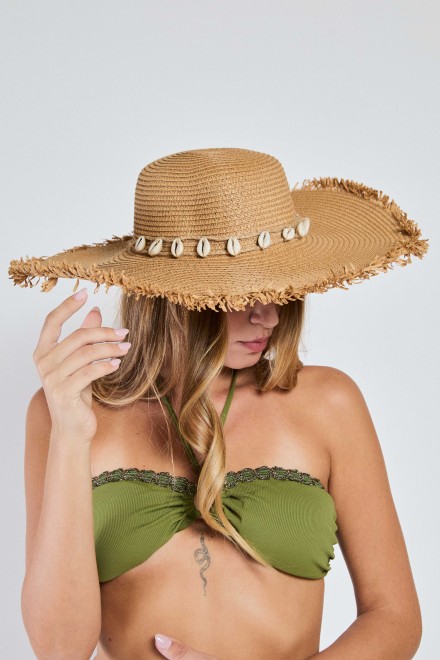 CAPPELLO PAGLIA TESA LARGA CAMMELLO