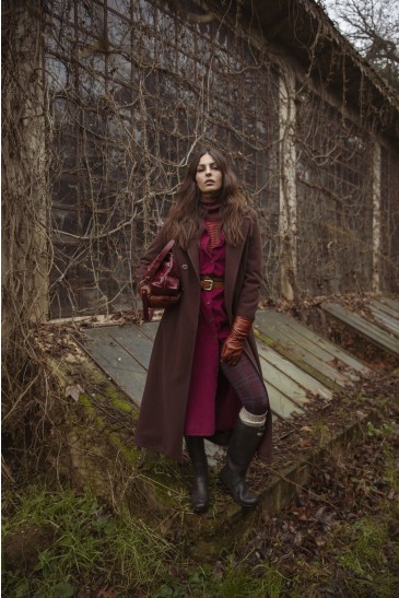 CAPPOTTO LUNGO DOPPIO PETTO CIOCCOLATO