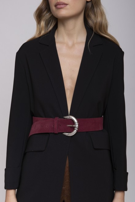 CINTURA ALTA CAMOSCIO BORDEAUX