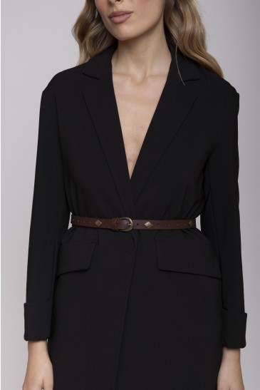 CINTURA PELLE OPACA CIOCCOLATO