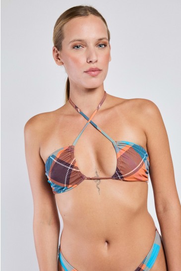 FASCIA COULISSE CHECK CIOCCOLATO