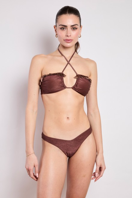 FASCIA COULISSE LUREX CIOCCOLATO