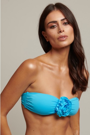 FASCIA FIORE TINTA UNITA AZZURRO