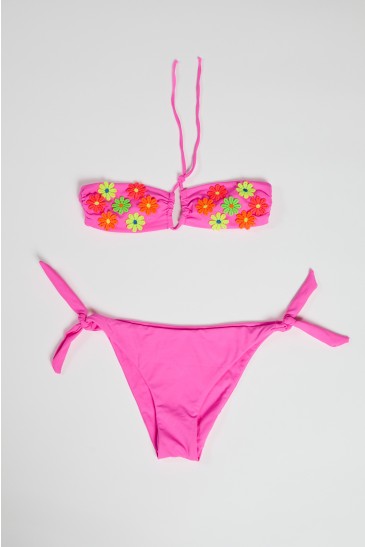 FASCIA + SLIP FIOCCHI MARGHERITE FUXIA