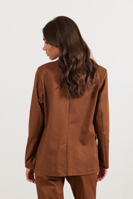 GIACCA GABARDINE TABACCO