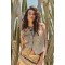 GILET LINO SPALMATO ORO