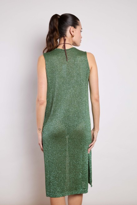 GILET LUNGO IN MAGLIA VERDE