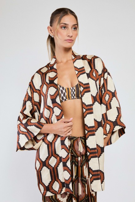 KIMONO ETNICO BISCOTTO