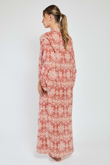 KIMONO LUNGO BON TON NOCE