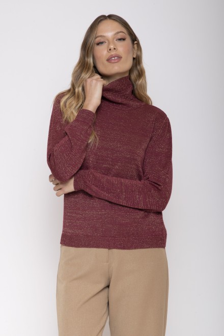 LUPETTO RASATO LUREX BORDEAUX