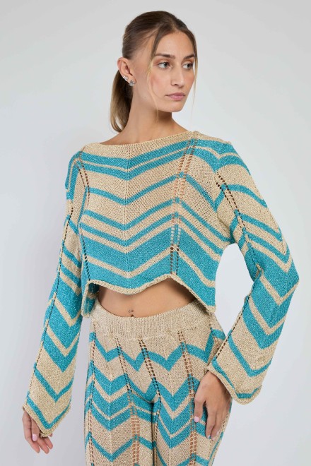 MAGLIA CHEVRON MARBELLA OTTANIO-ORO