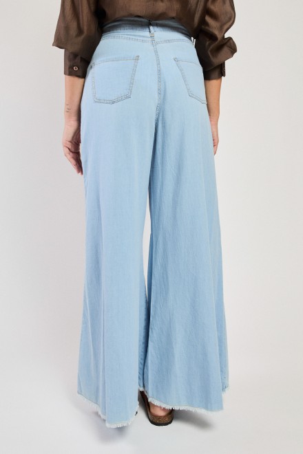 PANTALONE A PALAZZO JEANS DENIM