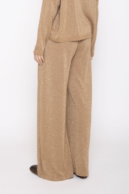 PANTALONE A PALAZZO LUREX ORO