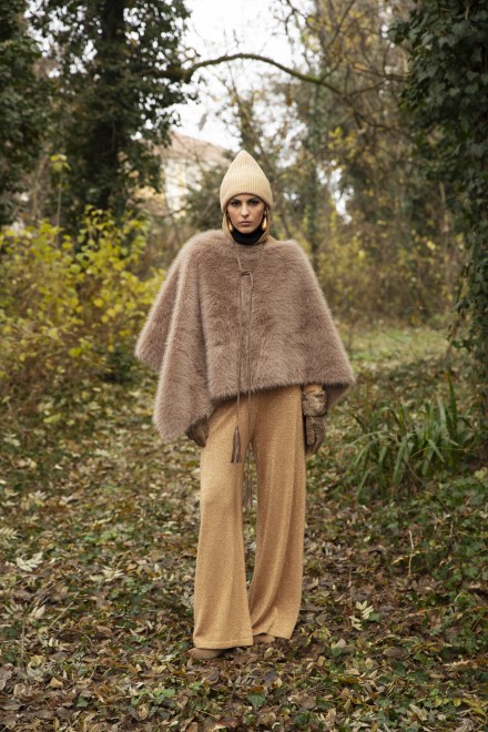 PANTALONE A PALAZZO LUREX ORO