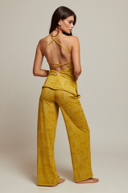 PANTALONE BANDANA GIALLO