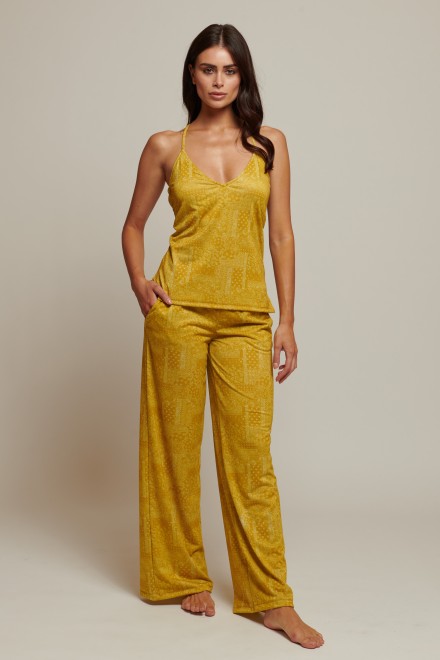 PANTALONE BANDANA GIALLO