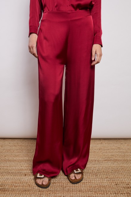 PANTALONE RASO BORDEAUX