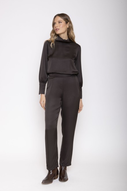 PANTALONE SATIN MOKA
