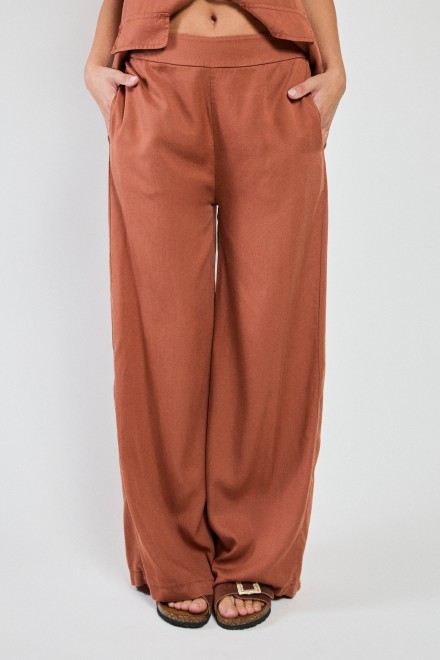 PANTALONE TENCELL CIOCCOLATO
