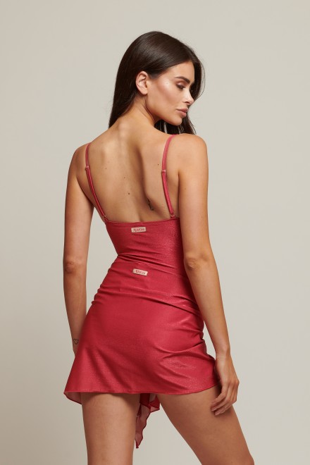 PAREO CORTO LUREX ROSSO