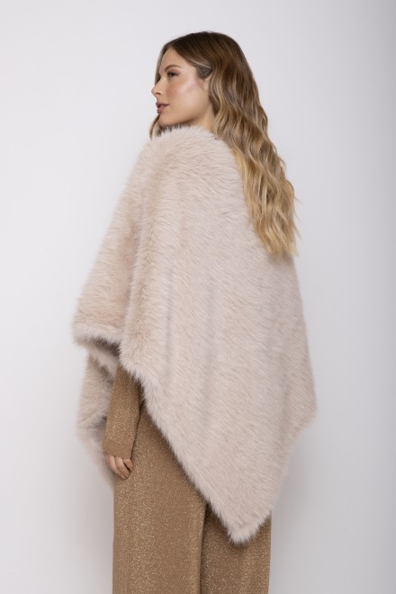 PONCHO PELLICCIA PANNA