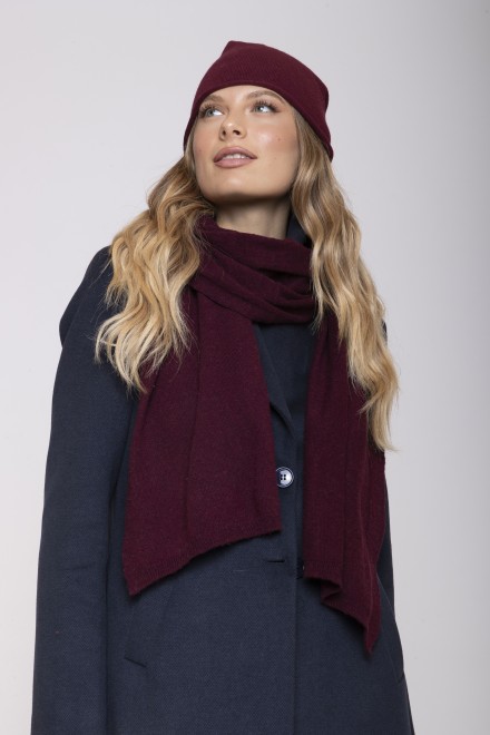 SCIARPA TINTA UNITA BORDEAUX