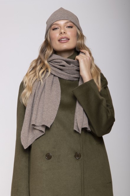 SCIARPA TINTA UNITA NOCCIOLA