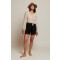 SHORTS CHIFFON SETA NERO